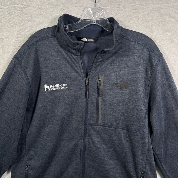 The North Face Jacket Mens L Navy Blue Full Zip Skyline Fleece Embroidered Logo - Picture 1 of 12